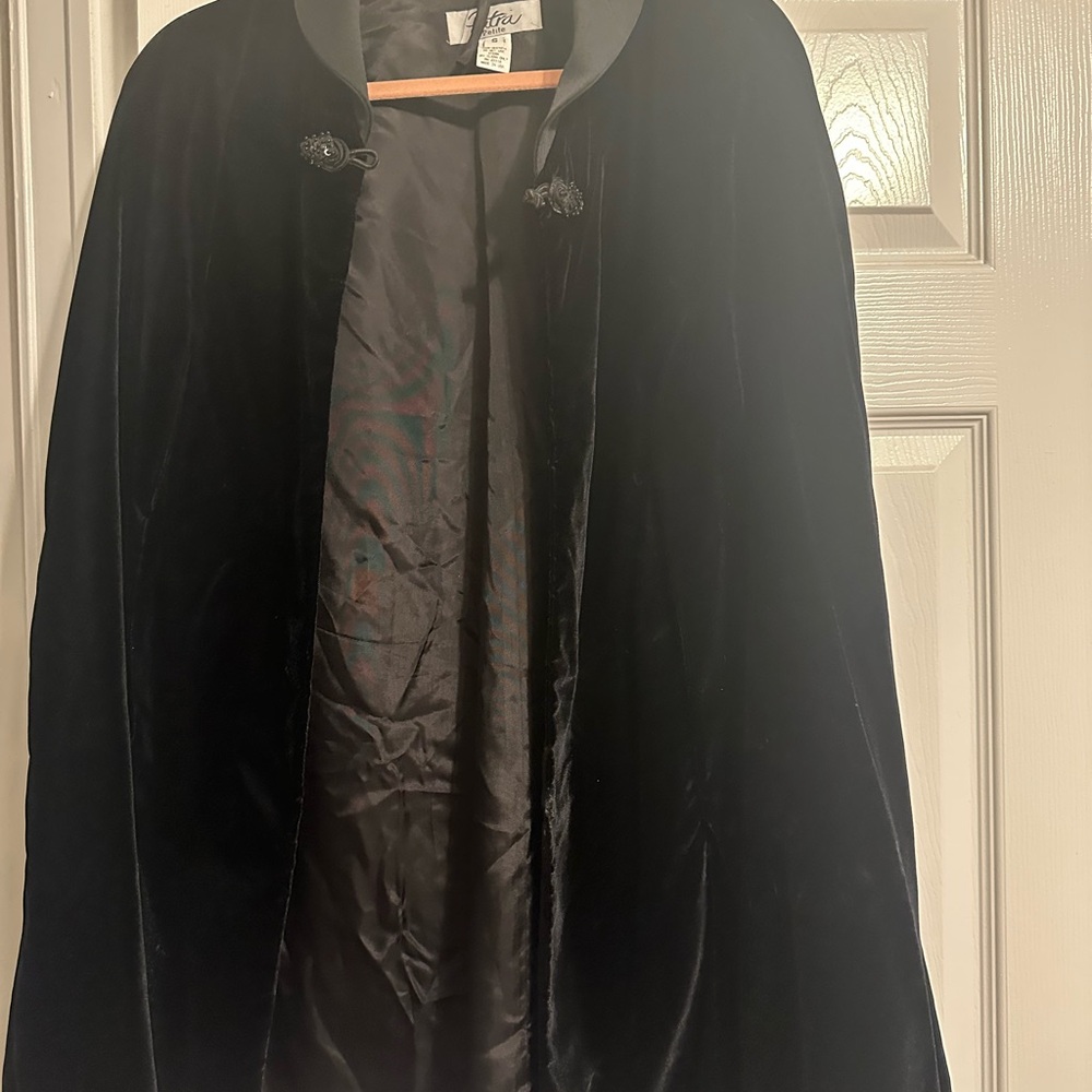 Elegant Black Velvet Cape